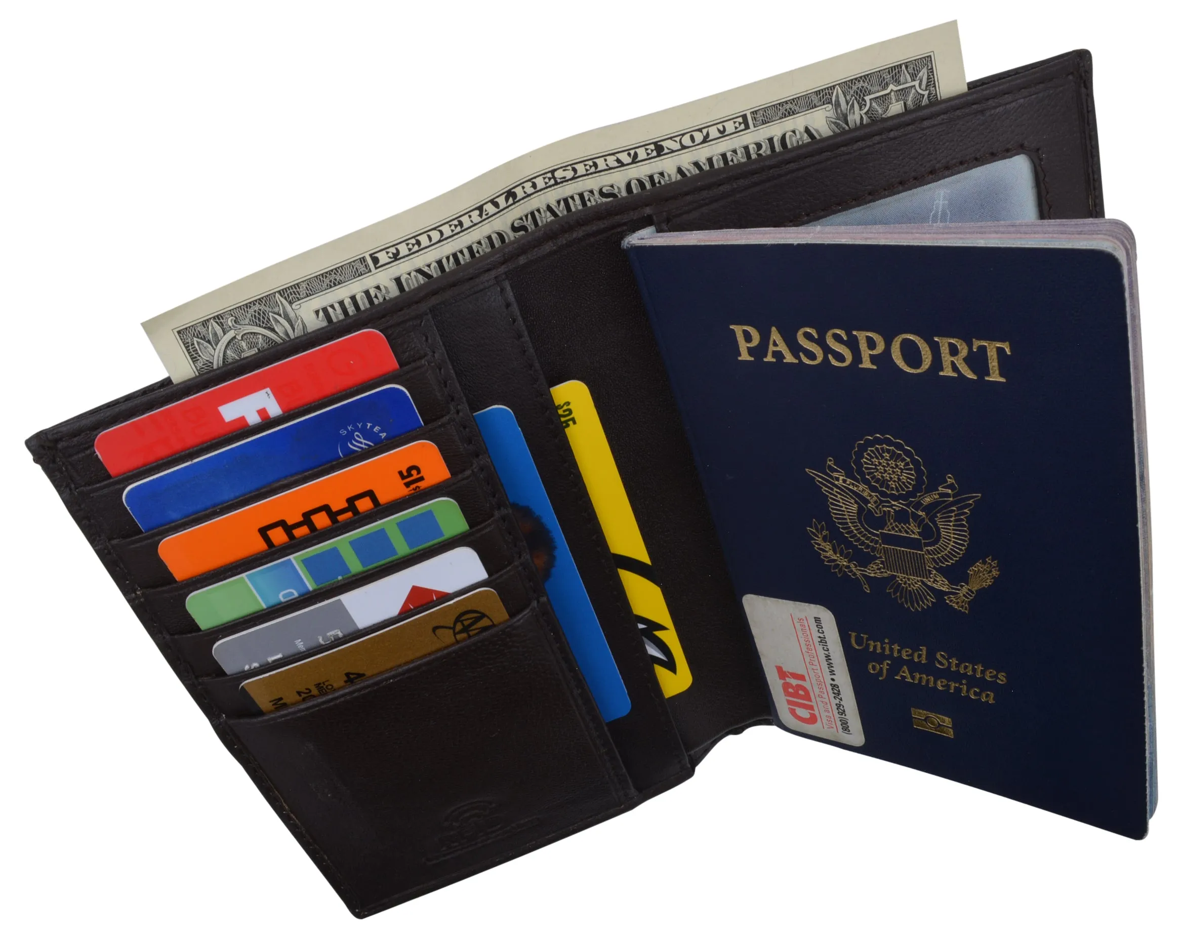 New Leather Travel Passport Holder Wallet For Men and Women Unisex RFID Blocking