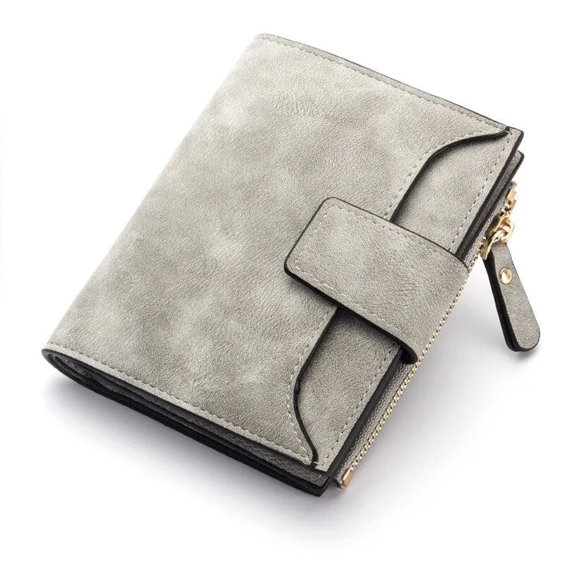 New Leather Women Wallet Hasp Small and Slim Coin Pocket Purse Women Wallets Cards Holders Luxury Brand Wallets Designer Purse