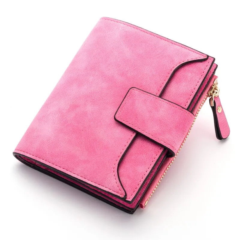 New Leather Women Wallet Hasp Small and Slim Coin Pocket Purse Women Wallets Cards Holders Luxury Brand Wallets Designer Purse