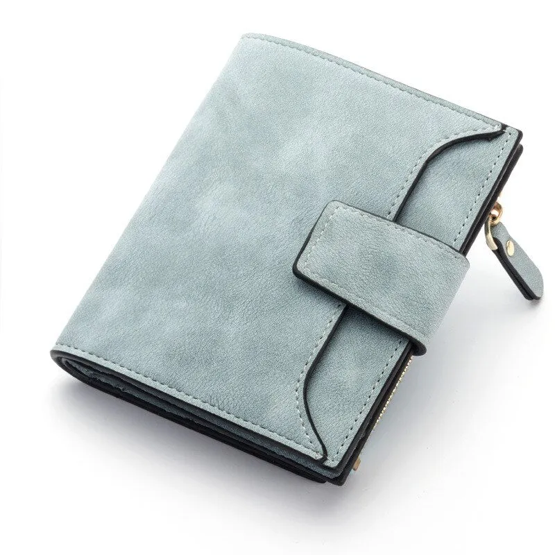 New Leather Women Wallet Hasp Small and Slim Coin Pocket Purse Women Wallets Cards Holders Luxury Brand Wallets Designer Purse