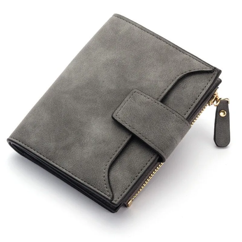 New Leather Women Wallet Hasp Small and Slim Coin Pocket Purse Women Wallets Cards Holders Luxury Brand Wallets Designer Purse