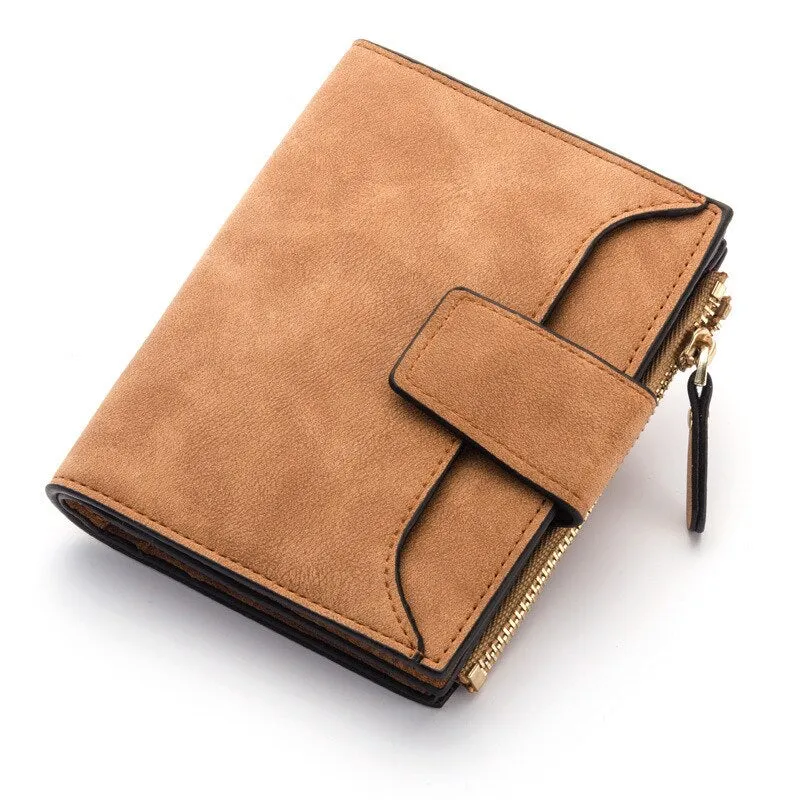 New Leather Women Wallet Hasp Small and Slim Coin Pocket Purse Women Wallets Cards Holders Luxury Brand Wallets Designer Purse