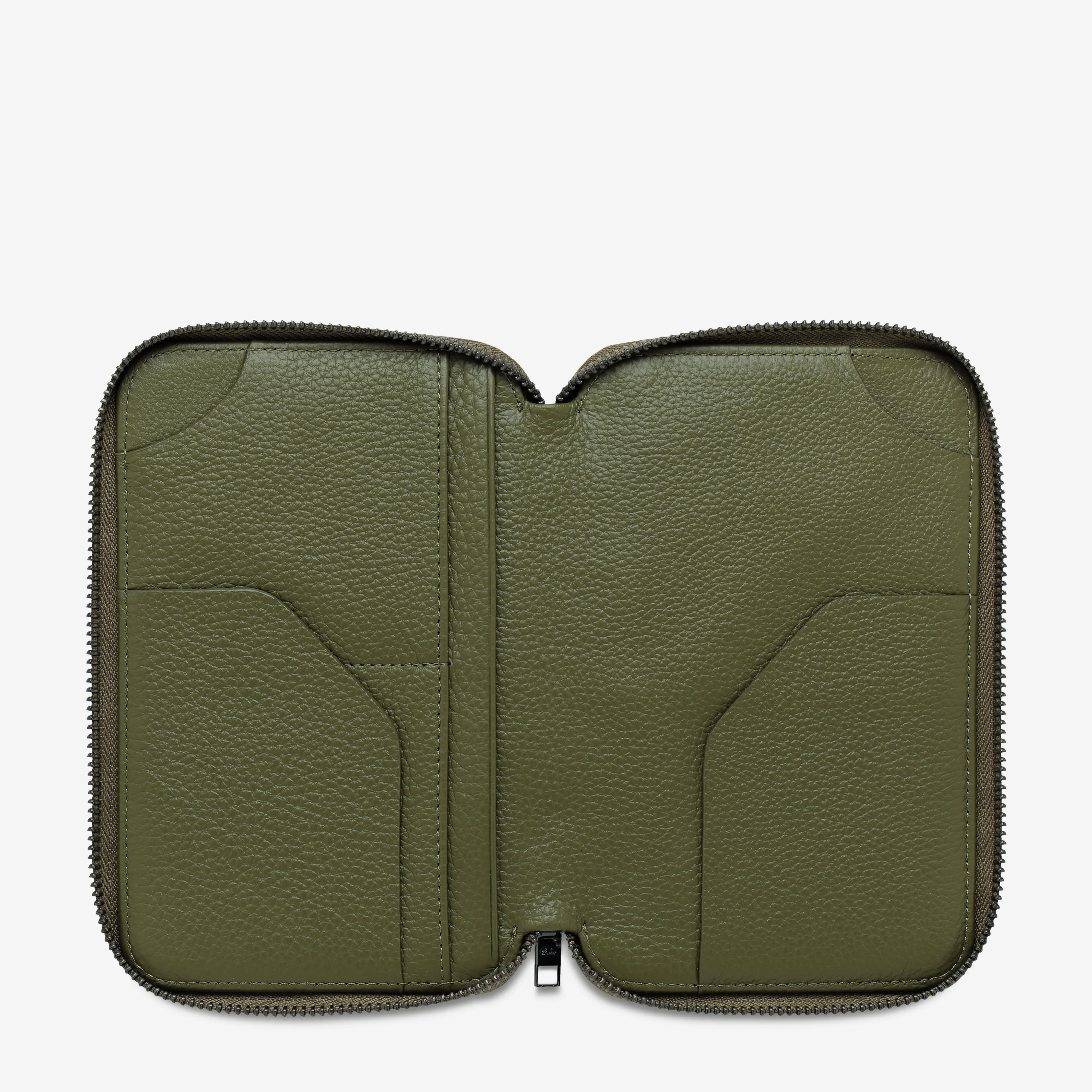 Nowhere To Be Found Passport Wallet - Khaki