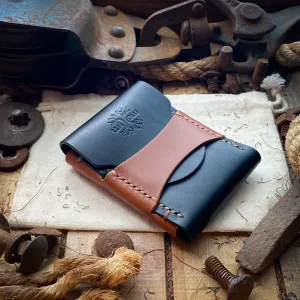 Original Luxe Minimalist Wallet - Black and Bourbon