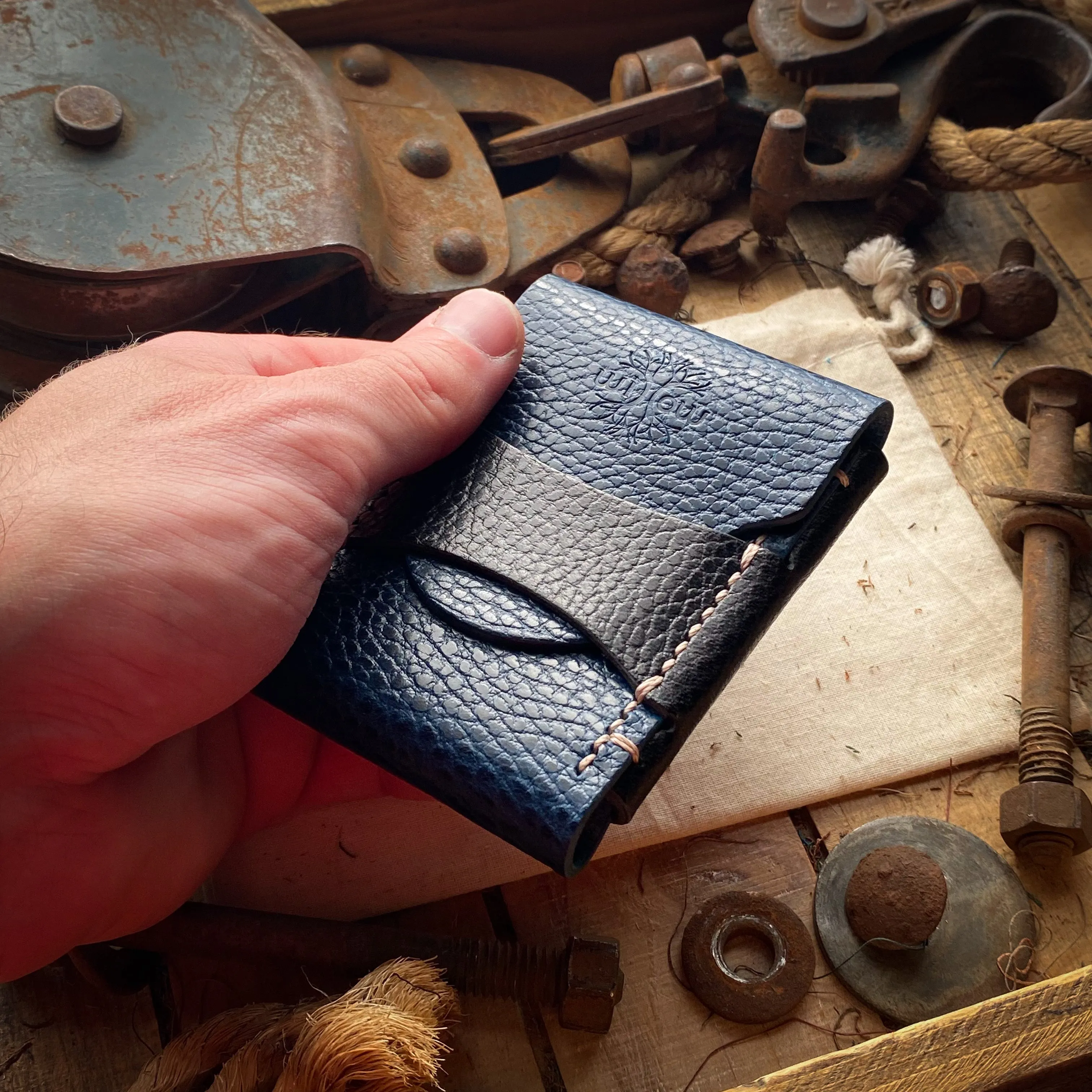 Original Luxe Minimalist Wallet - Blue Dollaro and Black Dollaro