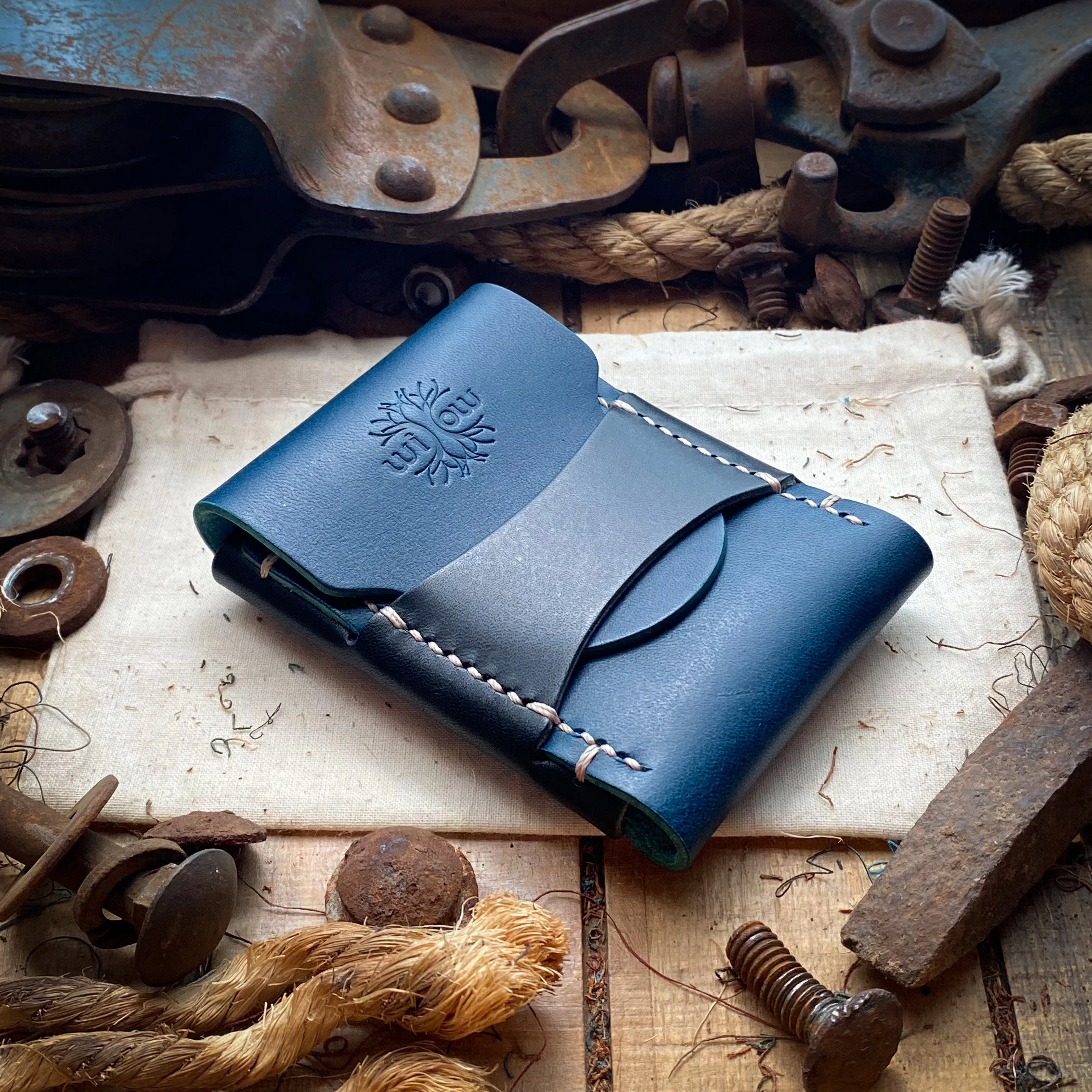 Original Luxe Minimalist Wallet - Ocean Blue and Black