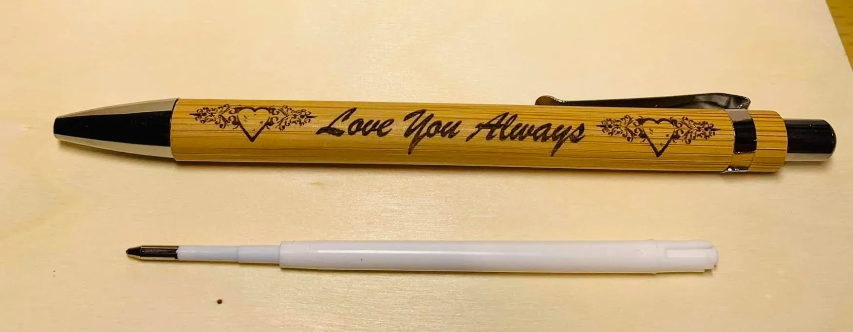 Personalized Laser Engraved Bamboo Pen