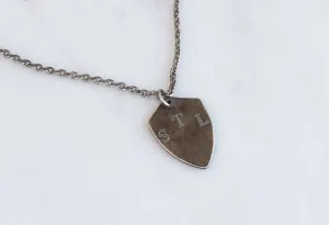 Personalized Shield Pendant Necklace