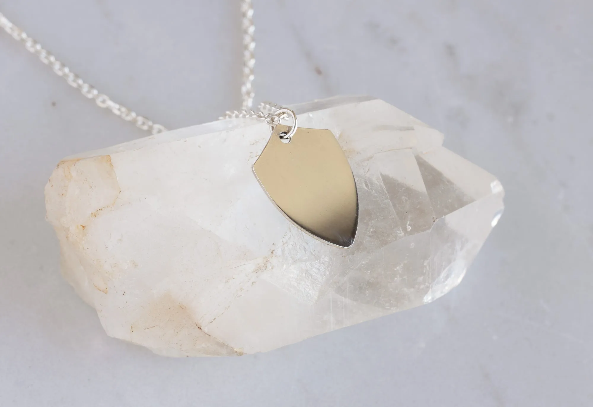 Personalized Shield Pendant Necklace