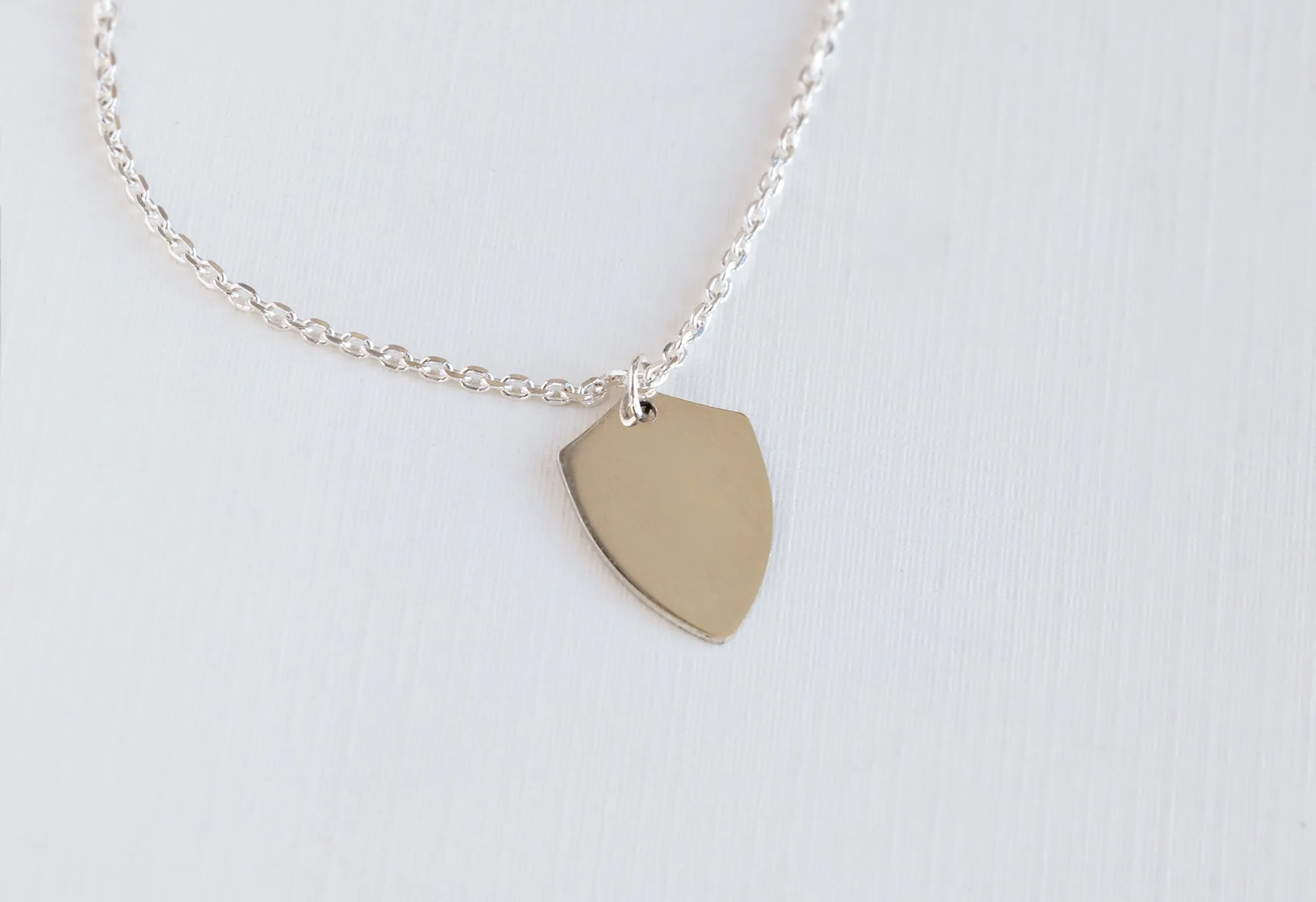 Personalized Shield Pendant Necklace