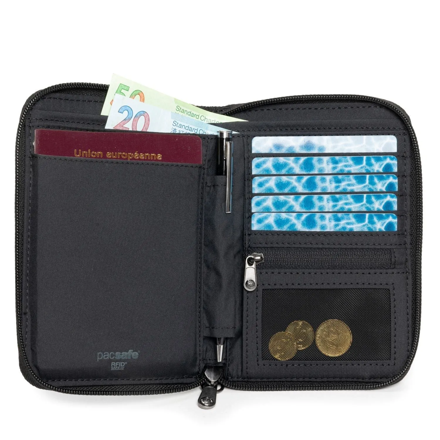 RFIDsafe™ RFID Blocking Compact Travel Organizer