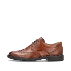 Rieker Men's Dustin 20 Wingtip Lace Shoe in Peanut Brown