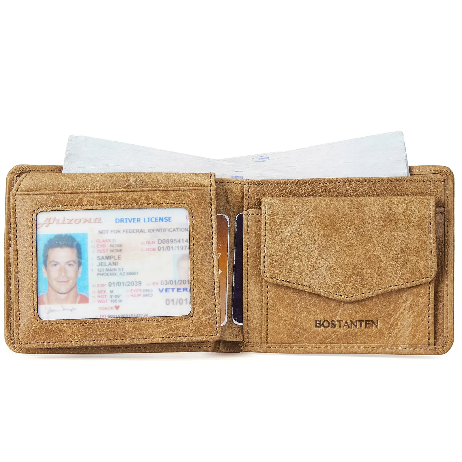 Rozenn RFID Leather Wallet For Men —— Slim