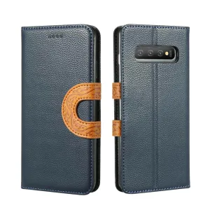 Samsung Galaxy S10 Case - Leather, Card Slots, Tribal Strap