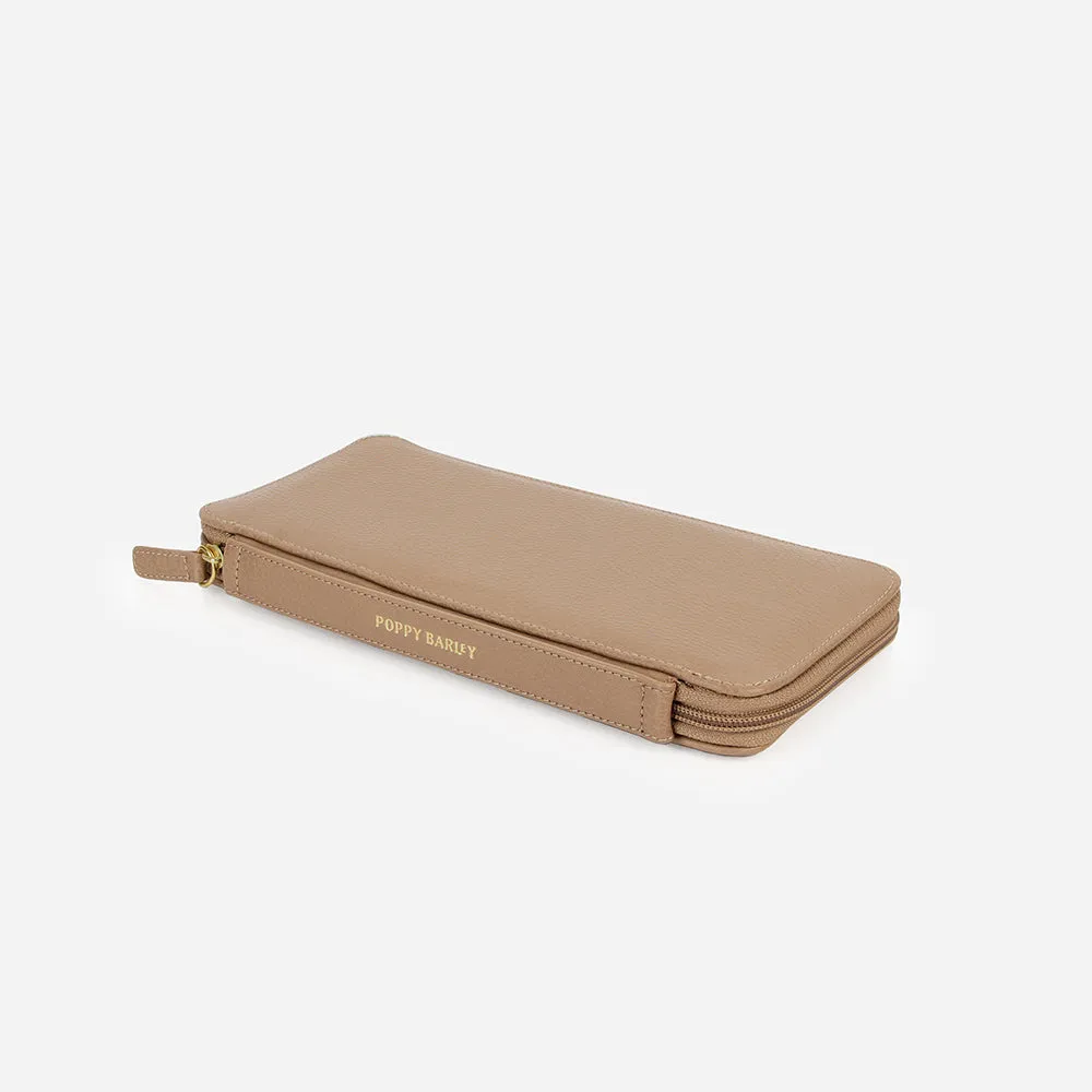 The Flying Solo Passport Holder Biscotti Pebble