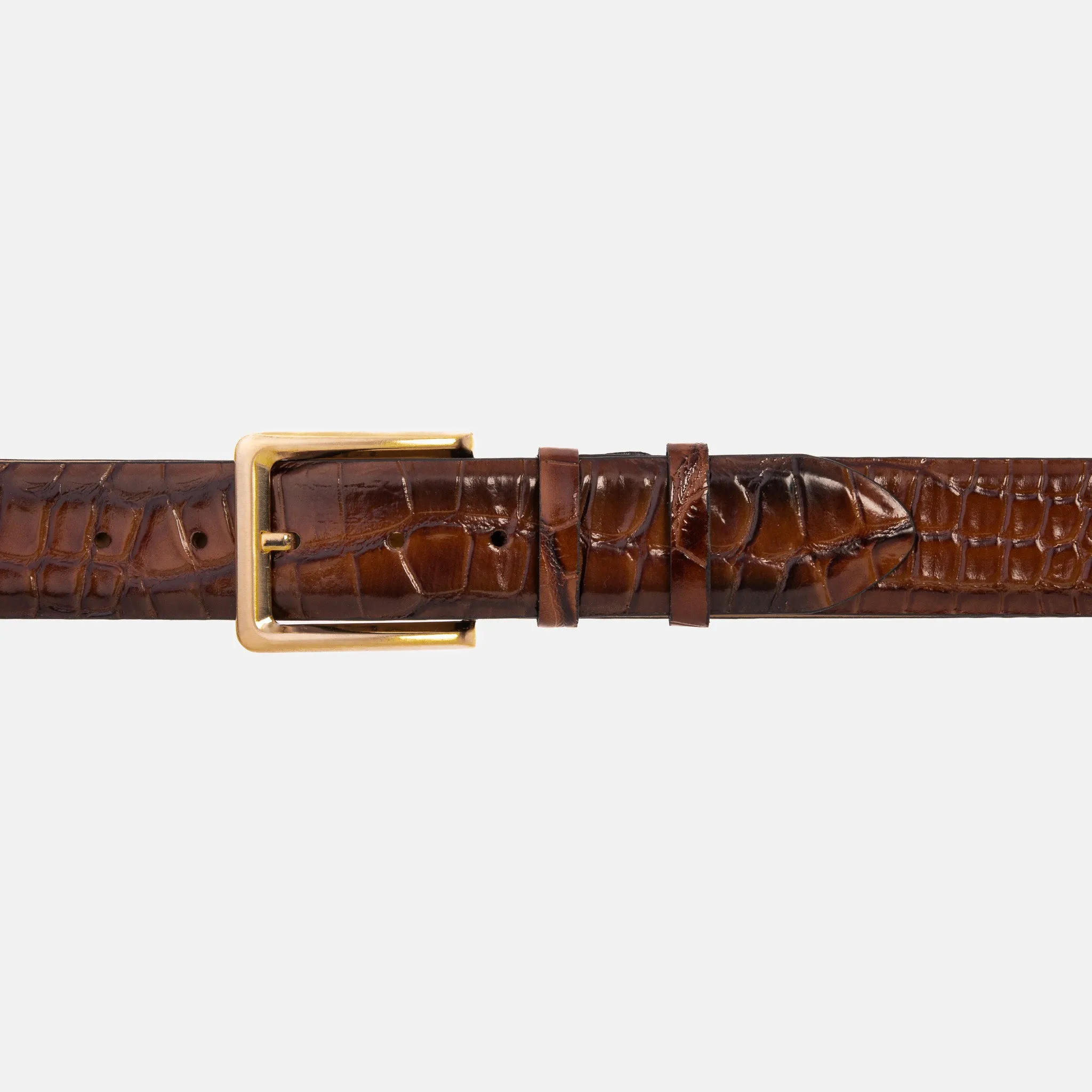 The Strat Brown Leather Belt