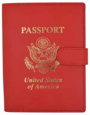 U.S Passport Holder Cover Wallet Leather Card Case Travel Accessories USA Logo 1051 PU USA