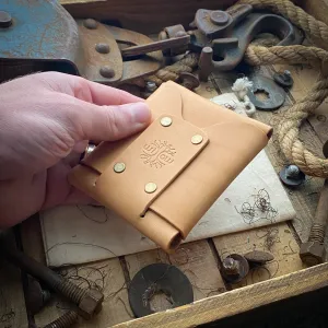 Wide Wask Minimalist Wallet - Natural Veg Tan